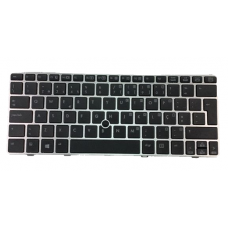 Teclado PT HP EliteBook 2560P 2570P Frame Prateada c/Pointing Stick